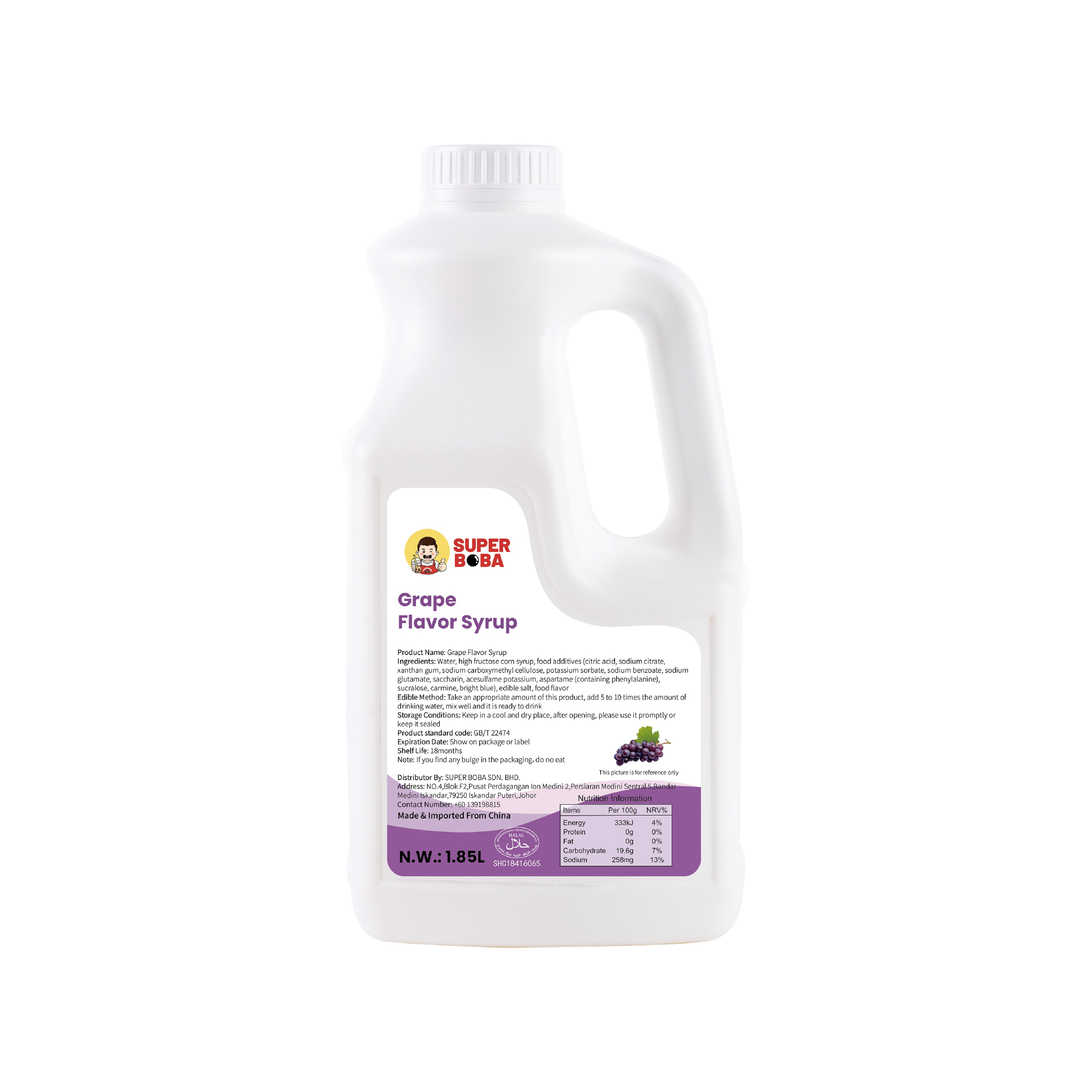 Flavored Syrup (Grape) | 1.85L | Wholesale Carton