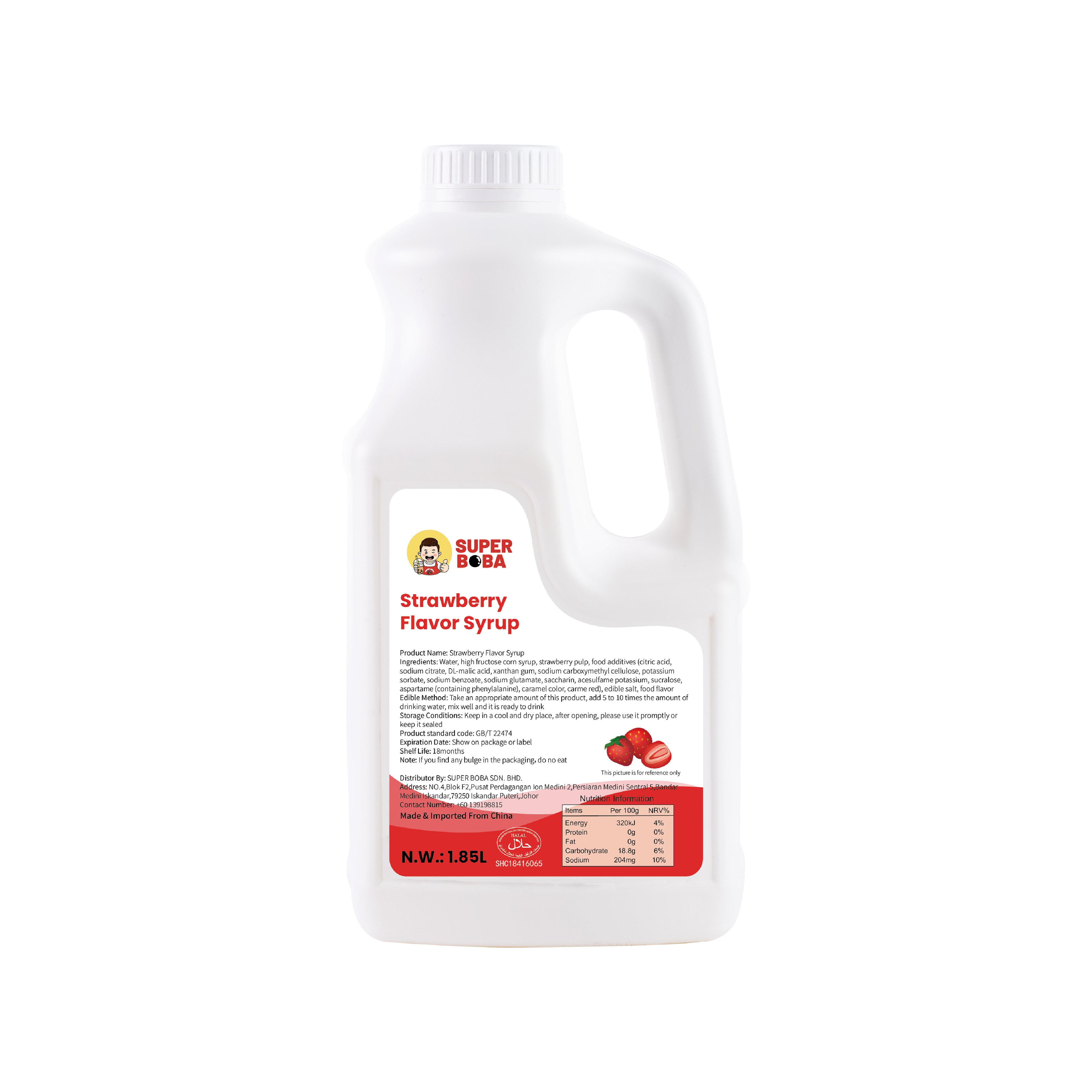 Flavored Syrup (Strawberry) | 1.85L | Wholesale Carton