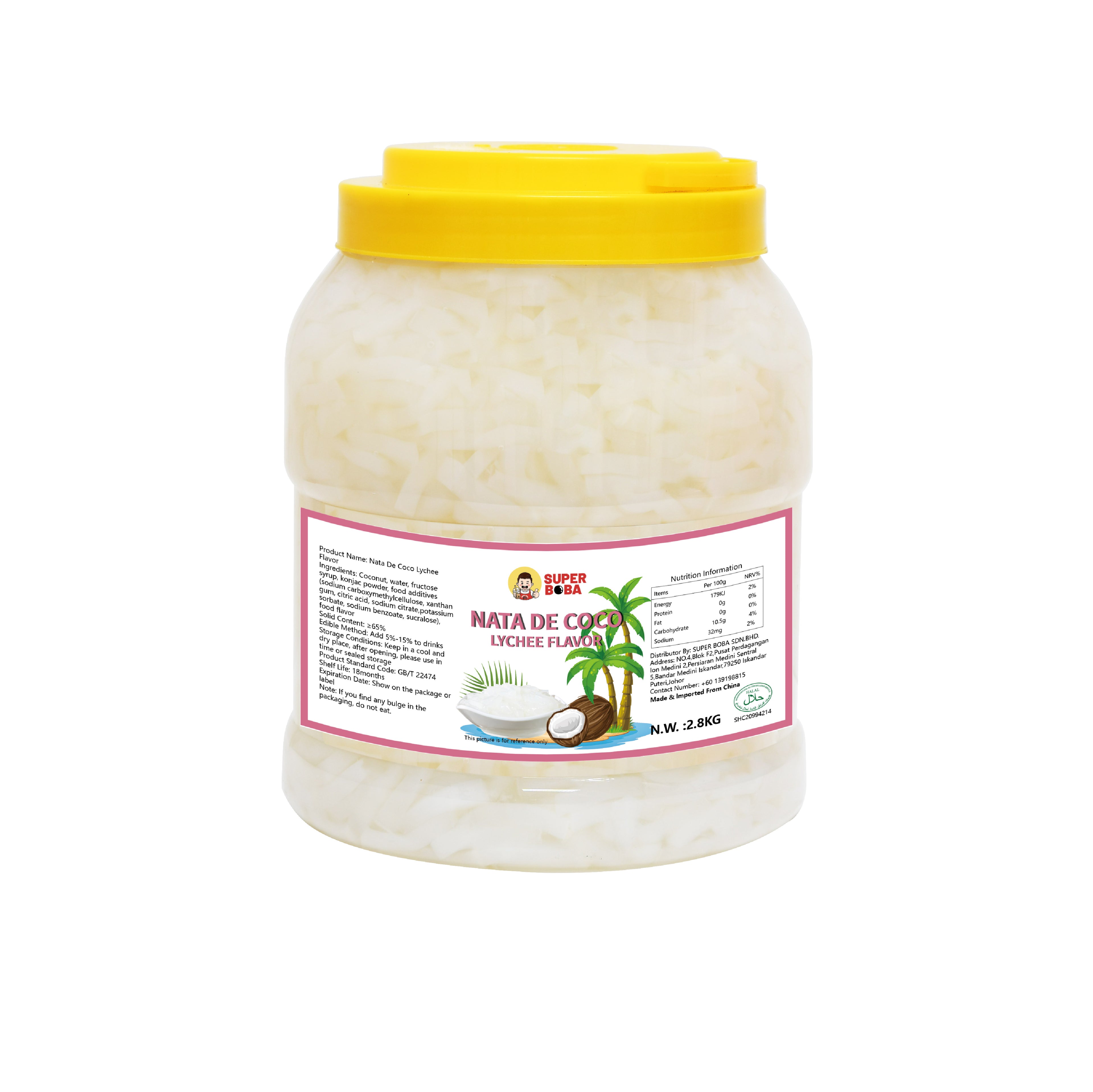 Striped Coconut Jelly (Lychee) | 2.8kg | Wholesale Carton