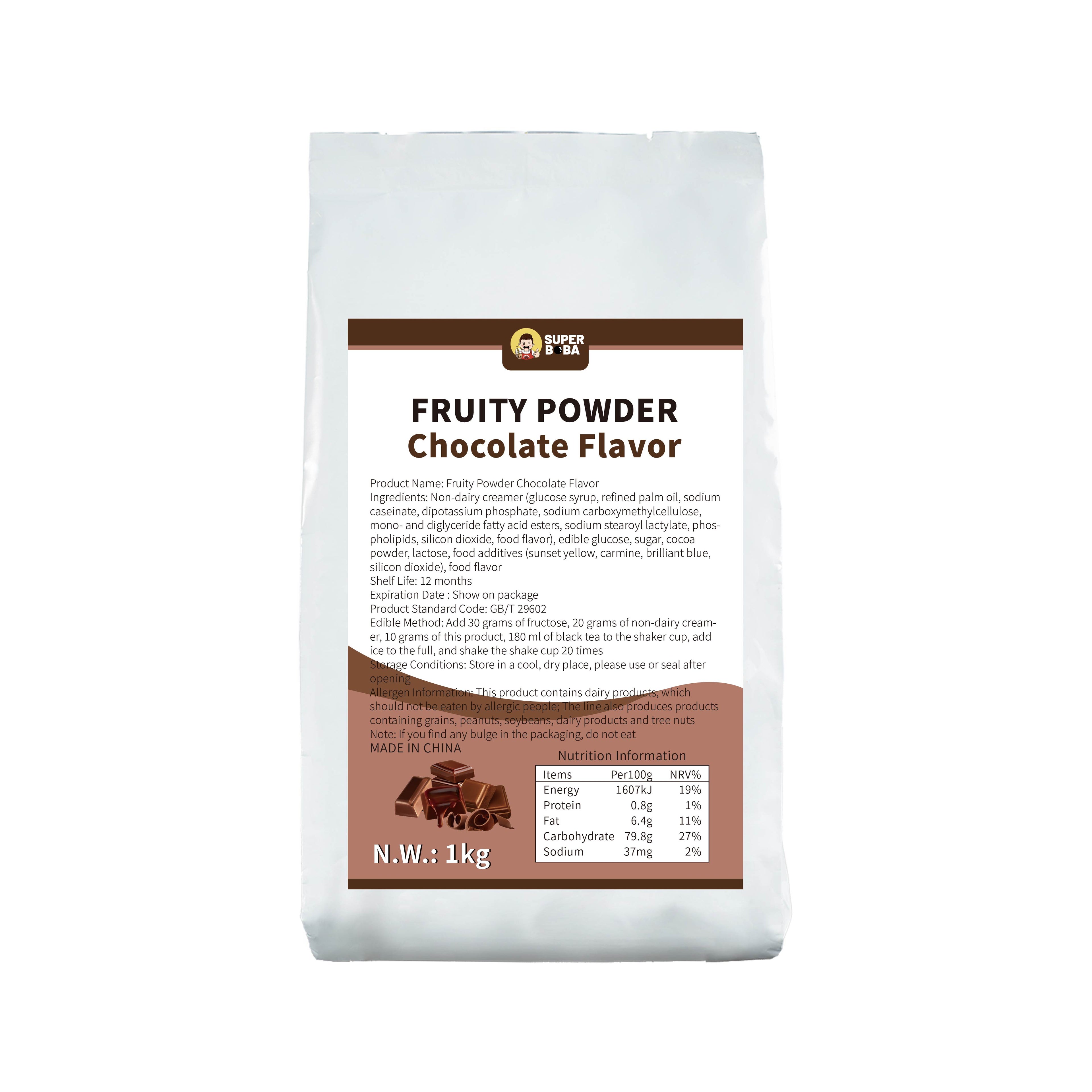 Flavored Bubble Tea Powder (Chocolate) | 1kg | Wholesale Carton