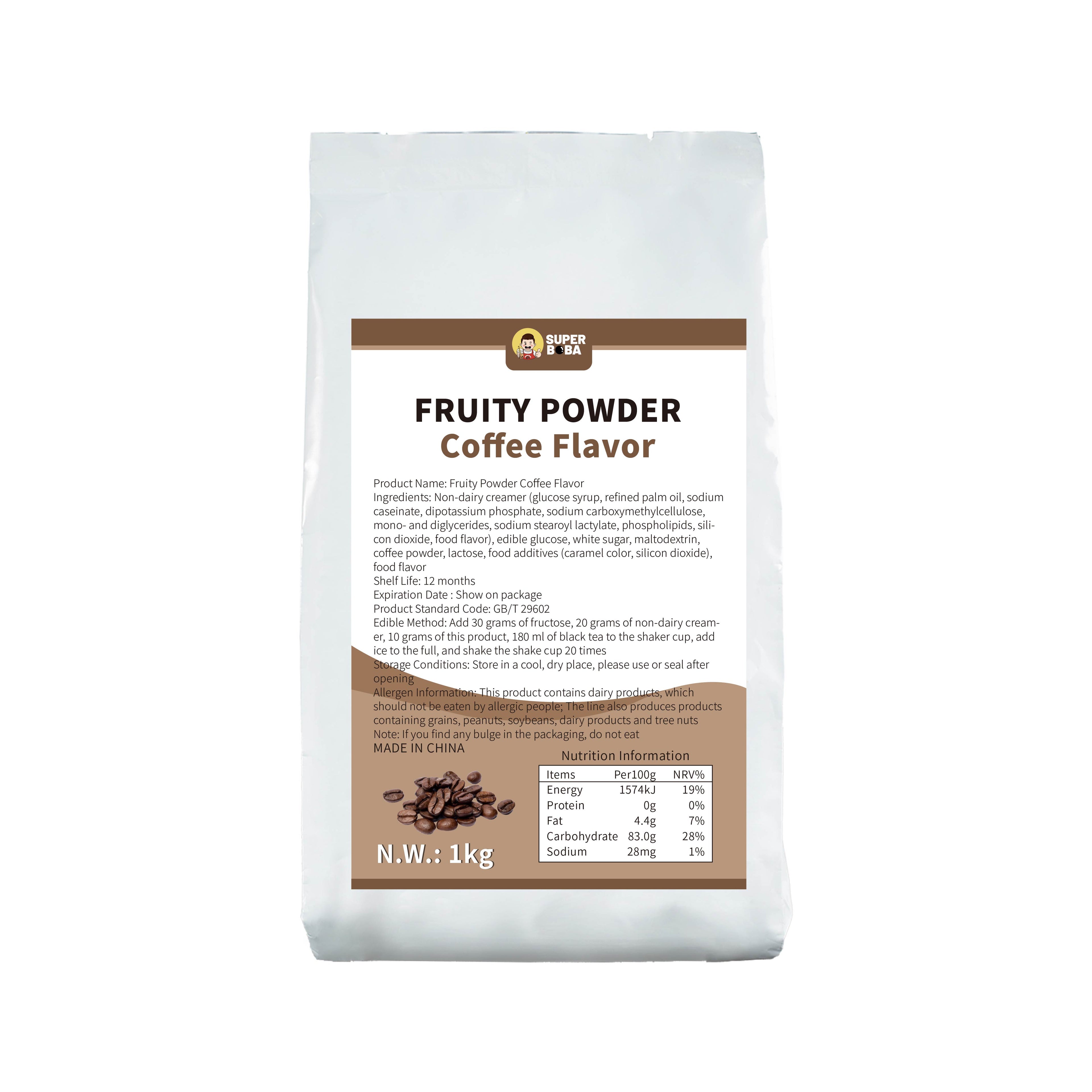 Flavored Bubble Tea Powder (Coffee) | 1kg | Wholesale Carton