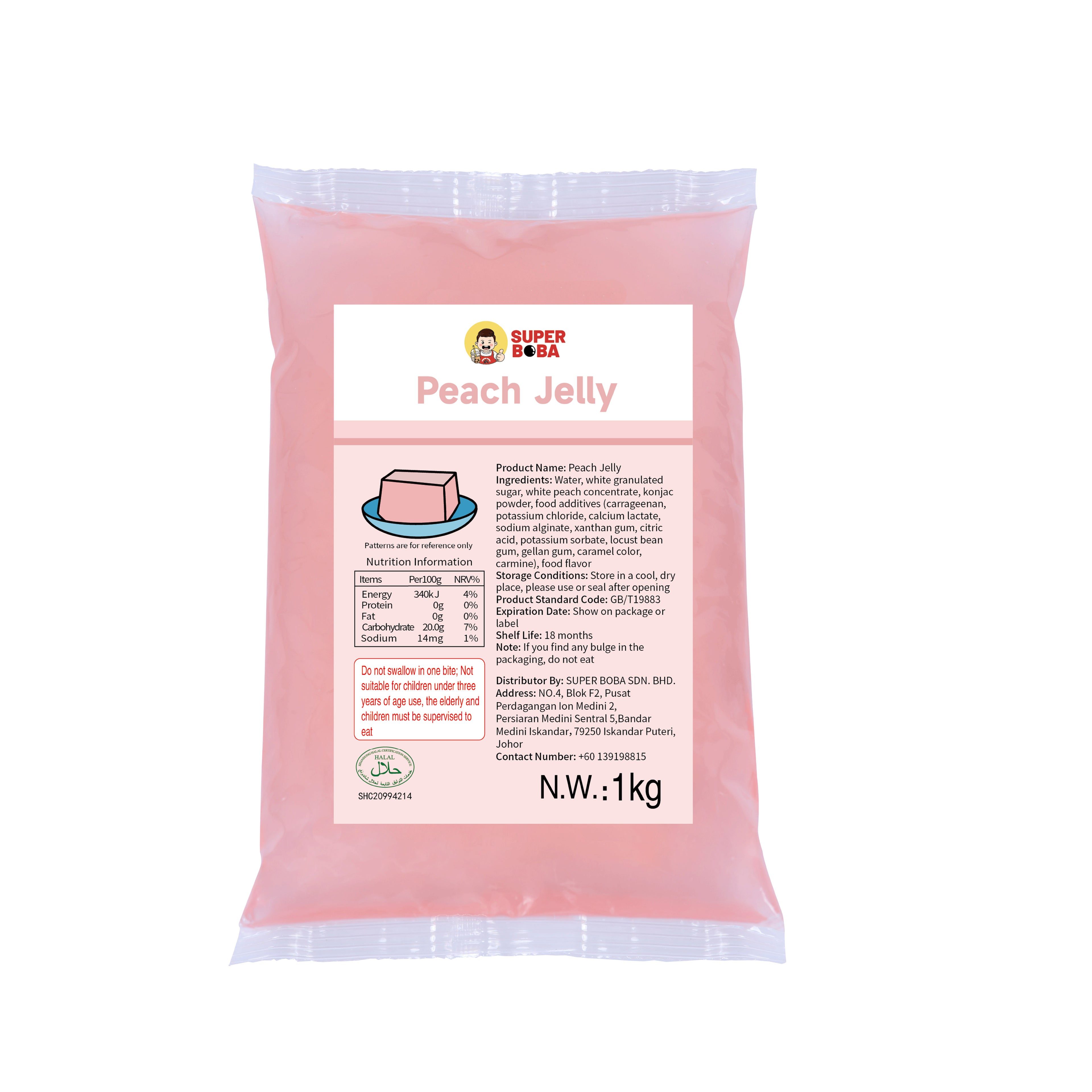 Fruity Jelly (Peach) | 1kg | Wholesale Carton